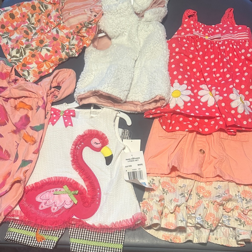 On Running Floral Baby Dress with Ruffle Details